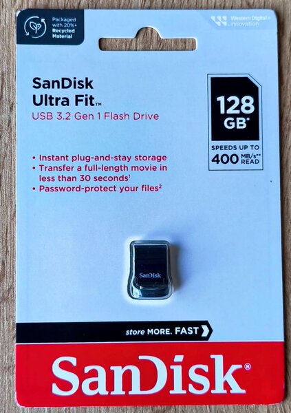 Vand memorie USB Sandisk 128 GB micro sigilata